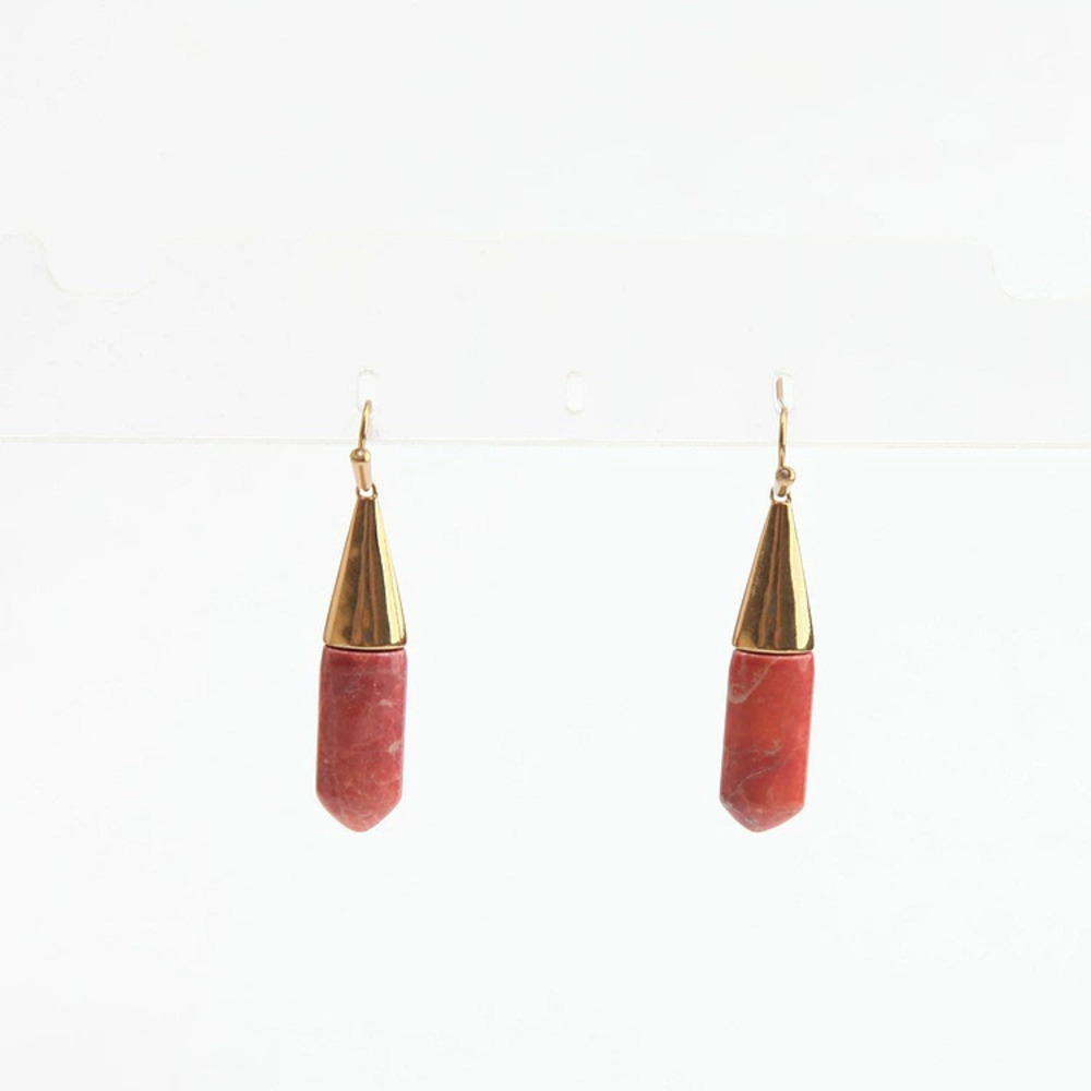 Kendra Scott Antique Gold Rhodochrosite Small Stud Earrings